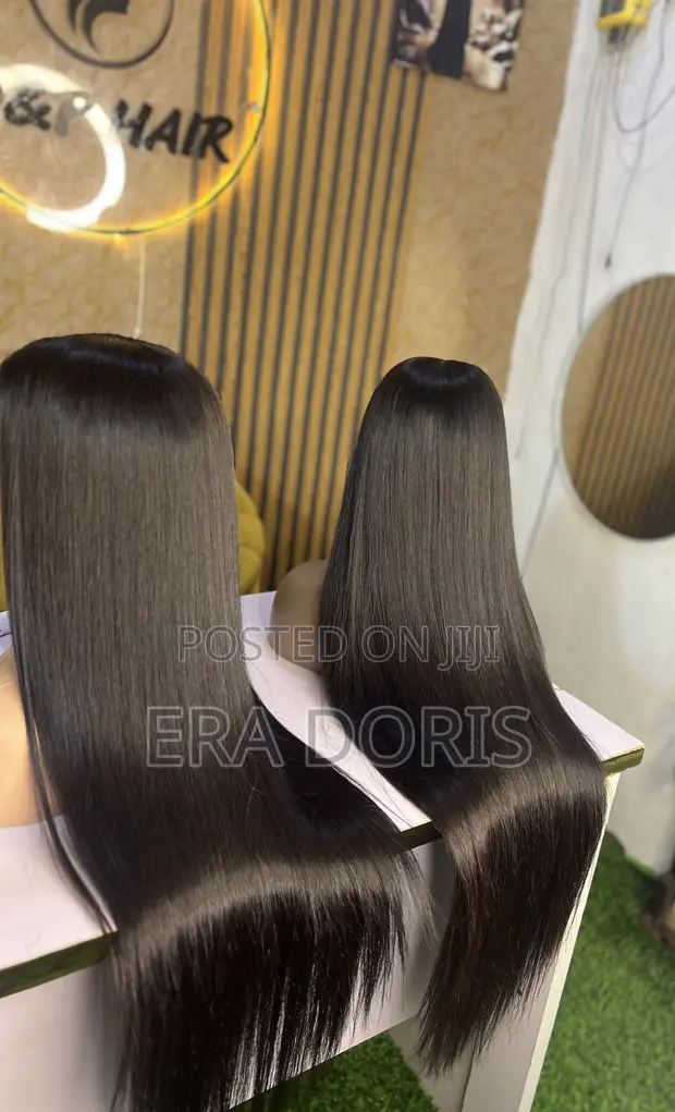 Luxury 30" Bone Straight Wig with 2x6 Closure - 1