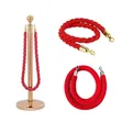VIP Gold Stanchion Posts with Red Rope - Crowd Control - 1