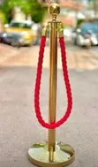 VIP Gold Stanchion Posts with Red Rope - Crowd Control - 2