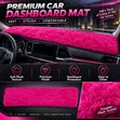 Fluffy Pink Car Dashboard Mat - 1