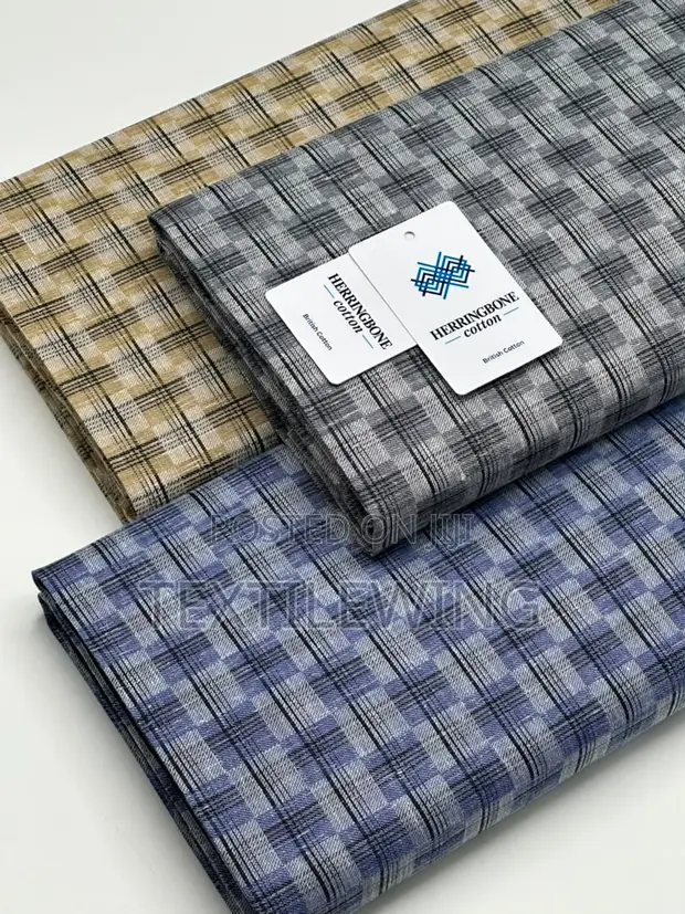 Herringbone Cotton Fabric for Kaftans & Shirts - 1
