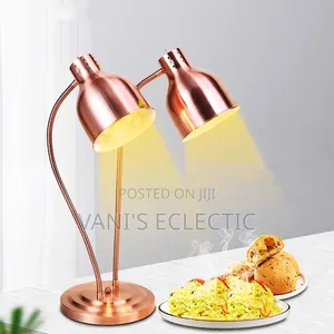 Premium Dual-Head Food Warmer Lamp - Rose Gold