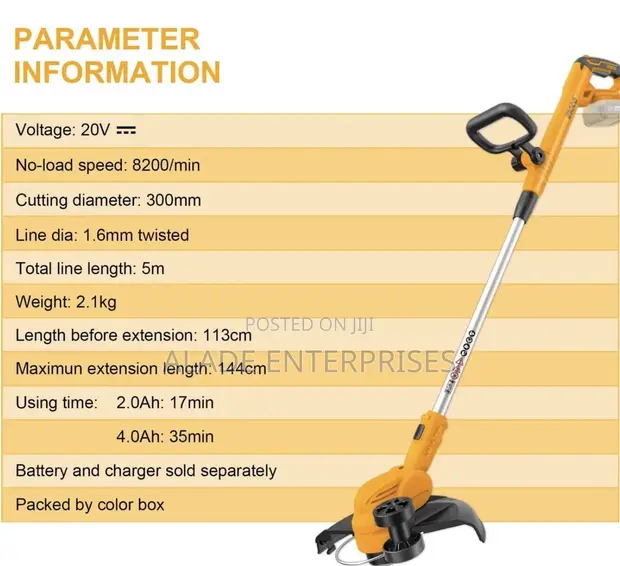 20V Cordless Grass Trimmer/Cutter - 1