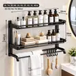 Premier Bathroom 3-Step Shelf - Black - 1