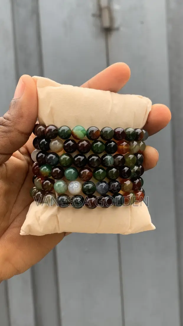 Luxury Green Beaded Bracelet Set - 1