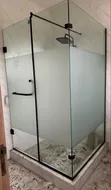 10mm Tempered Half Frosted Glass Shower Cubicle - 1
