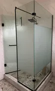 10mm Tempered Half Frosted Glass Shower Cubicle - 2