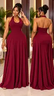 Classy Luxury Wine Color Gown - 2
