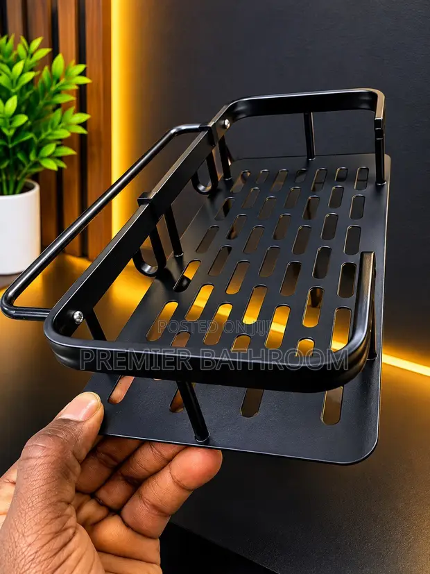 Bathroom Single Shelf - Black - 1