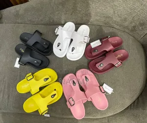 Zara Yellow Buckle Slippers - Brand New