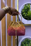 Luxe Sparkle Crystal Ombre Bucket Bag - 2