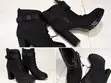 Shoedazzle Black Lace-Up Tactical Ankle Boots - 1