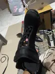 Shoedazzle Black Lace-Up Tactical Ankle Boots - 3