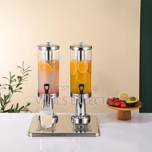 Premium Babban Gilashin Ruwan 'Ya'yan itace Mai Tanki Biyu (6L Gabaɗaya)