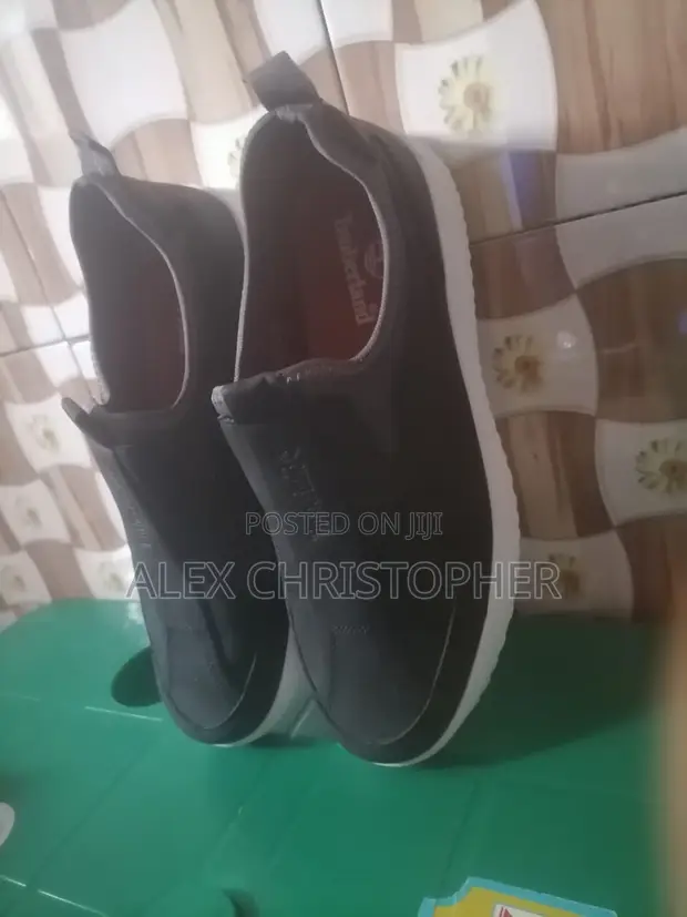 Timberland Men's Black Canvas Shoes - Size 44 - 1