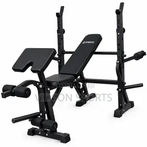 Multi-Function Adjustable Weight Bench tare da Dumbbell Rack