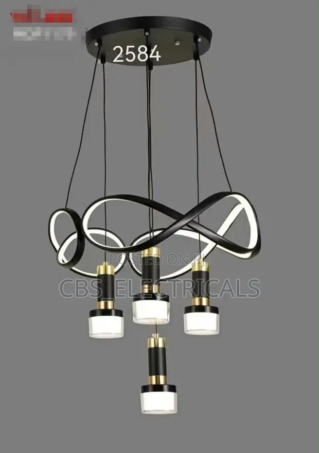 Black Luxury LED Chandelier - Aurora - 1