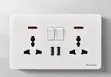 Double Wall Switch with Dual USB-A Ports - 1