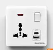 Modern Single Wall Switch with Type-C & USB-A Ports - 2