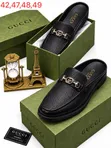 Gucci Luxury Men's Half Shoes - Brown Leather - 2