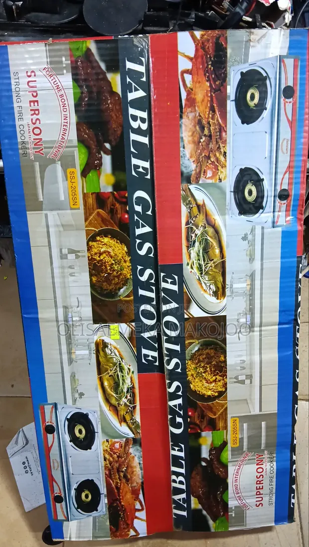 Brand New 2-Burner Gas Cooker - Stainless Steel - 1