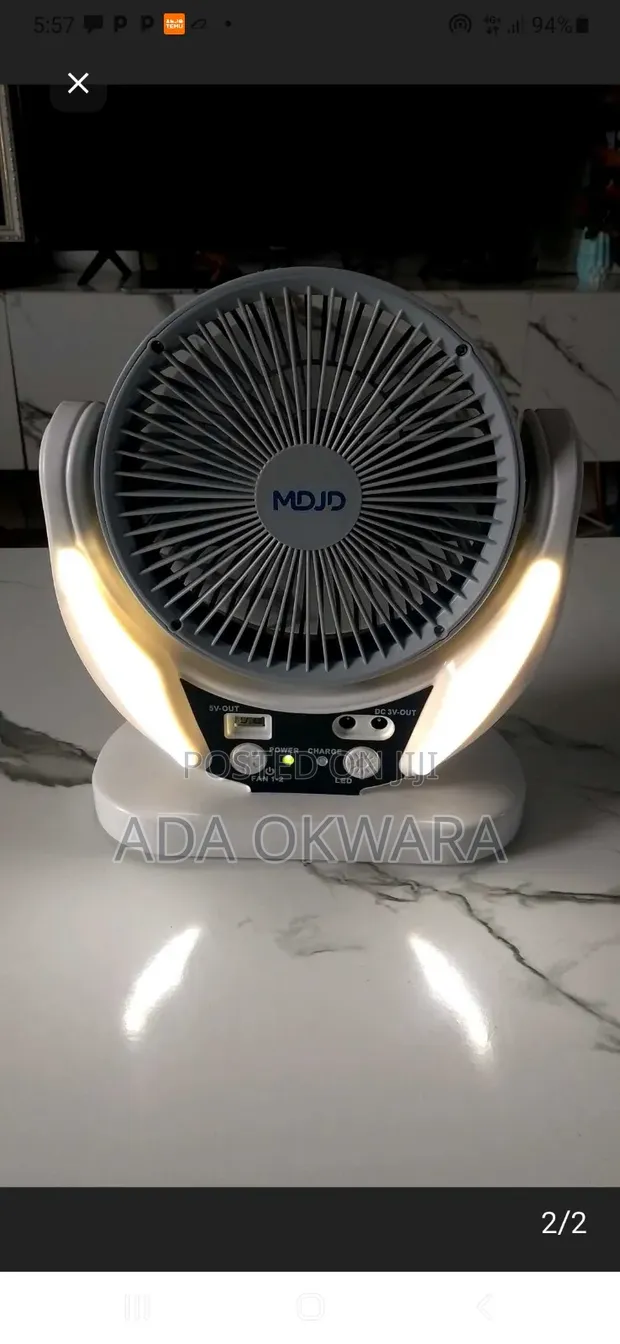 MJDJ Fan Mai Sake Gina Mai Gudu 3 Tare Da Fitilu - 1