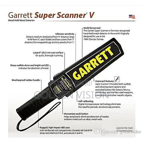 Garrett Super Handheld Metal Detector with Free Battery - 1