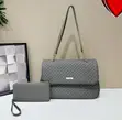 Vintage 2-in-1 Quilted Chain Shoulder Bag with Purse - 1
