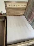 Used 6x4ft Plywood Bed Frame with 6-inch Mattress - 1
