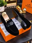 Hermes Men's High Quality Leather Loafers - 1