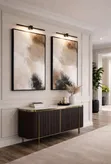 Modern Abstract Diptych Canvas Art - Gold Frames - 3