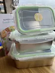 3 PCS Stackable Stainless Steel Food Storage Containers - 4