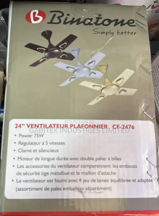Binatone Ceiling Fan - Rust Free, Copper Coil - 1