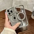 Luxury Wireless Charge Transparent Case for iPhone 15 Pro Max - 1