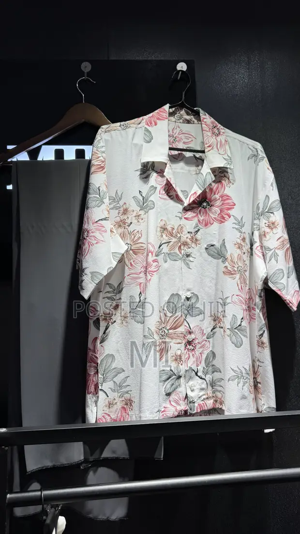 MIMZ-BRAND Men's Floral Short Sleeve Shirt - 1