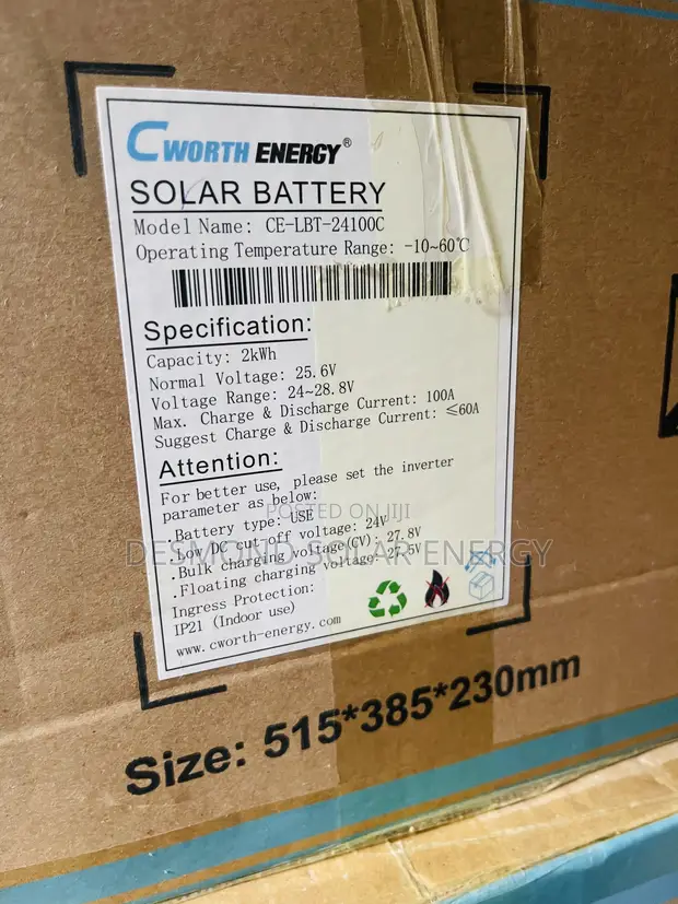 Cworth 2kWh 24V Lithium Ion Battery - Brand New - 1