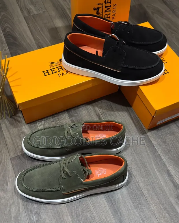 Men's Suede Hermes Loafers - Size 41-46 - 1