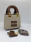 MinMin Handbag - Medium Size, Genuine Leather - 2