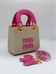MinMin Handbag - Medium Size, Genuine Leather - 4