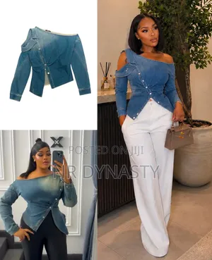Luxury Stylish Denim Top - Brand New