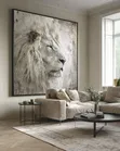 Lion Portrait Canvas Print - 2
