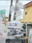 Hamtem Rechargeable Solar Fan Mai Hasken LED - 2