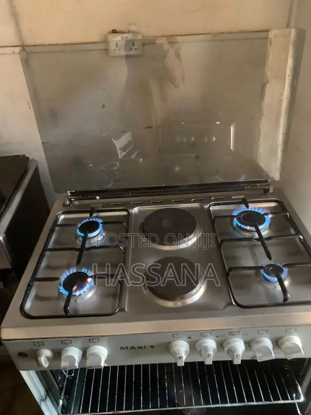 Maxi Gas Cooker Mai Gobara 6, Da Wutar Lantarki & Turaren Wuta Biyu - 1
