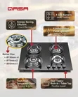 QASA 4-Burner Glass Top Gas Cooker (QGC-4BG) - 2