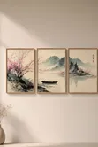 Japanese 2-in-1 Art Triptych Wall Decor - 3