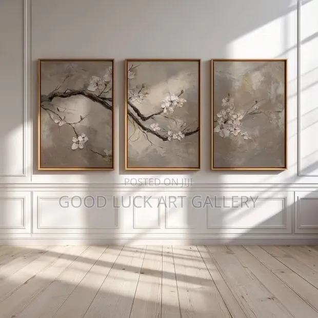 3-Piece Neutral Botanical Canvas Art Set - 1
