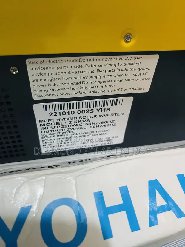 2.5KVA 24V Yohako Hybrid Solar Inverter - 1