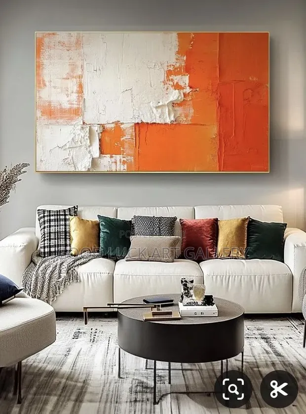 Abstract Hand-Painted Canvas Wall Art - 1