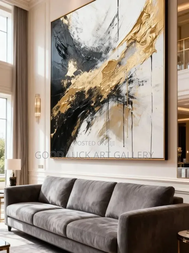 Gold Leaf Abstract Painting - Brand New - 1