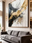 Gold Leaf Abstract Painting - Brand New - 1